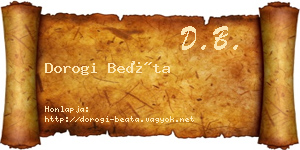 Dorogi Beáta névjegykártya