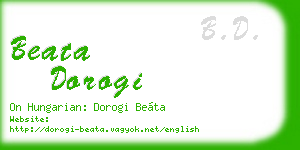 beata dorogi business card
